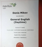 Australian Navitas English School Certificate