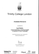Сертификат Trinity TESOL
