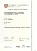 Кембриджский сертификат CELTA на право преподавания английского языка как иностранного взрослым