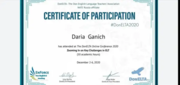 Certificate of participation DonELTA2020