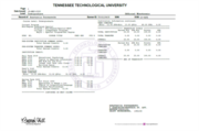 Official Transcript from Tennessee Technological University