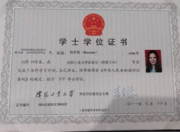 Диплом бакалавра Шеньянского технологического университета