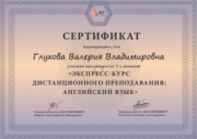 Сертификат о прохождении курса по дистанционному преподаванию