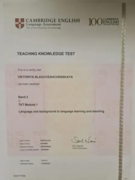 Teaching Knowledge Test. Language and background to language learning and teaching