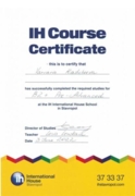 certificate Ih
