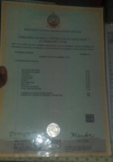 Сертификат об окончании обучения на уровне o'level