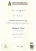 Сertificate Bachelors Degree