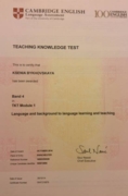 Сертификат в области методики преподавания. TKT Module 1