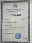 Сертификат МГЛУ по программе доп. образования «Синхронный перевод» (английский язык)