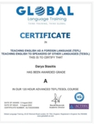 Сертификаты международного преподавания  TESOL&TEFL