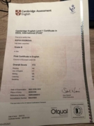 Cambridge English Level 1 Certificate in ESOL International (First)