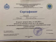 Сертификат Школы Вожатых