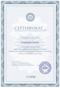 Сертификат МПГУ