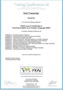 TQUK Level 5 Unit Transcript (International TEFL Academy- Chicago)