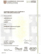 CAE Международный сертификат о продвинутом уровне владения английским языком