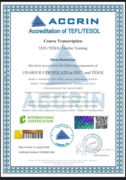 Сертификат международного образа TEFL/TESOL (2)
