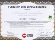 Сертификат об обучении в Испании (Вальядолид 2016) уровень B2