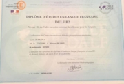 Международный диплом, подтверждающий уровень владения французским языком