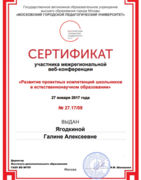 Сертификат проектных компетенций