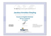 Grammar Certificate