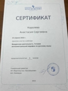 Сертификат «Внеурочная деятельность. Готовим интеллектуальный марафон по русскому языку»