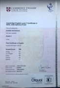 Международный сертификат FCE
