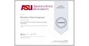 Arizona State University- Theories of Second language Acquisition