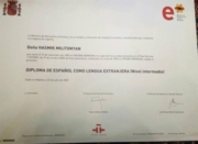 Диплом по испанскому языку выданный Министерством Образования Испании