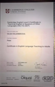 Сambridge certificat in teaching English Celta