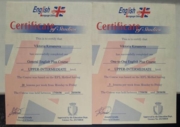 Сертификат	языковой школы English Plus Language Centre,Сент-Джулианс, Мальта