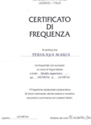 Итальянский сертификат