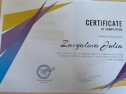Certificate of completion of the workshop “Perfect First lessons”