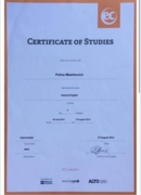 Сертификат об окончании курса английского языка в Лондоне