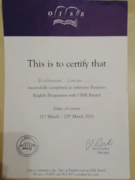 Сертификат Бристольского Института