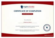 English Tochka Сертификат о прохождении обучения