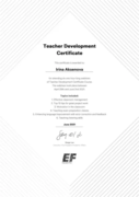 Teacher Development Certificate July 2021