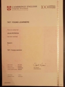 Сертификат TKT Young Learners