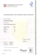 Cambridge Certificate C1 level