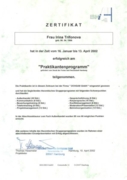 Сертификат об окончании практикантской программы при Торговой Палате Гамбурга по коммерции и  менеджменту в г. Гамбург