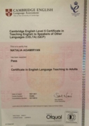 Международный сертификат Cambrige CELTA (обучение взрослых английскому языку)
