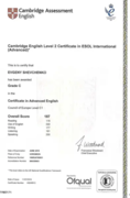 Cambridge English Level 2 Certificate in ESOL International, 2019 г.