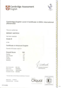 Международный сертификат по английскому языку продвинутого уровня (Certificate in Аdvanced English С1)