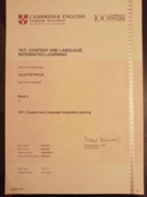 Сертификат TKT CLIL