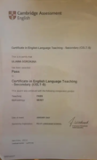 Certificate in English Language Teaching -Secondary( CELT-S)