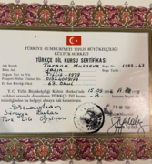 Сертификат выдан турецким посольством