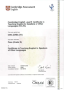 CELTA - Certificate in Teaching English to Speakers of Other Languages