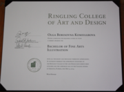 Диплом Ringling College