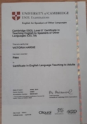 CELTA (Certificate in Teaching English to Speakers of Other Languages) Сертификат преподавателя английского языка (Кембридж)