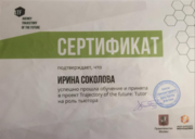 Сертификат об обучении на тьютора Московской электронной школы (МЭШ)