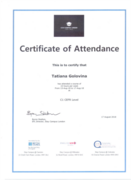 Certificate of attendance London